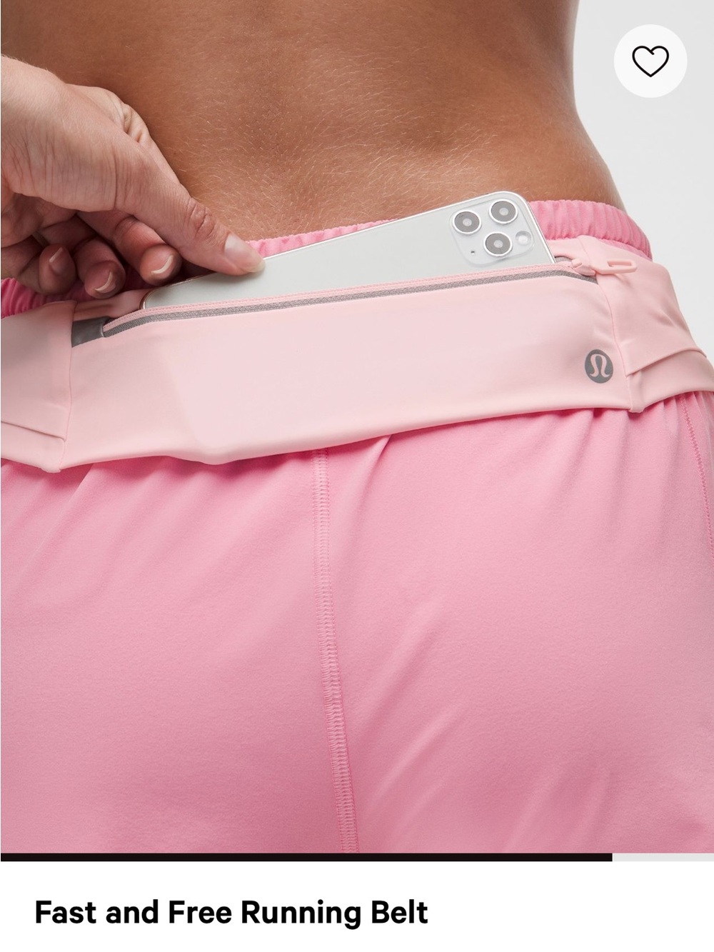lululemon athletica Fast and Free Running Belt - Light Pink
